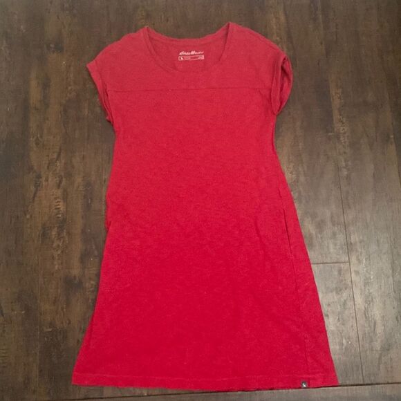 Eddie Bauer Red T-shirt Dress Size Small - Picture 1 of 6